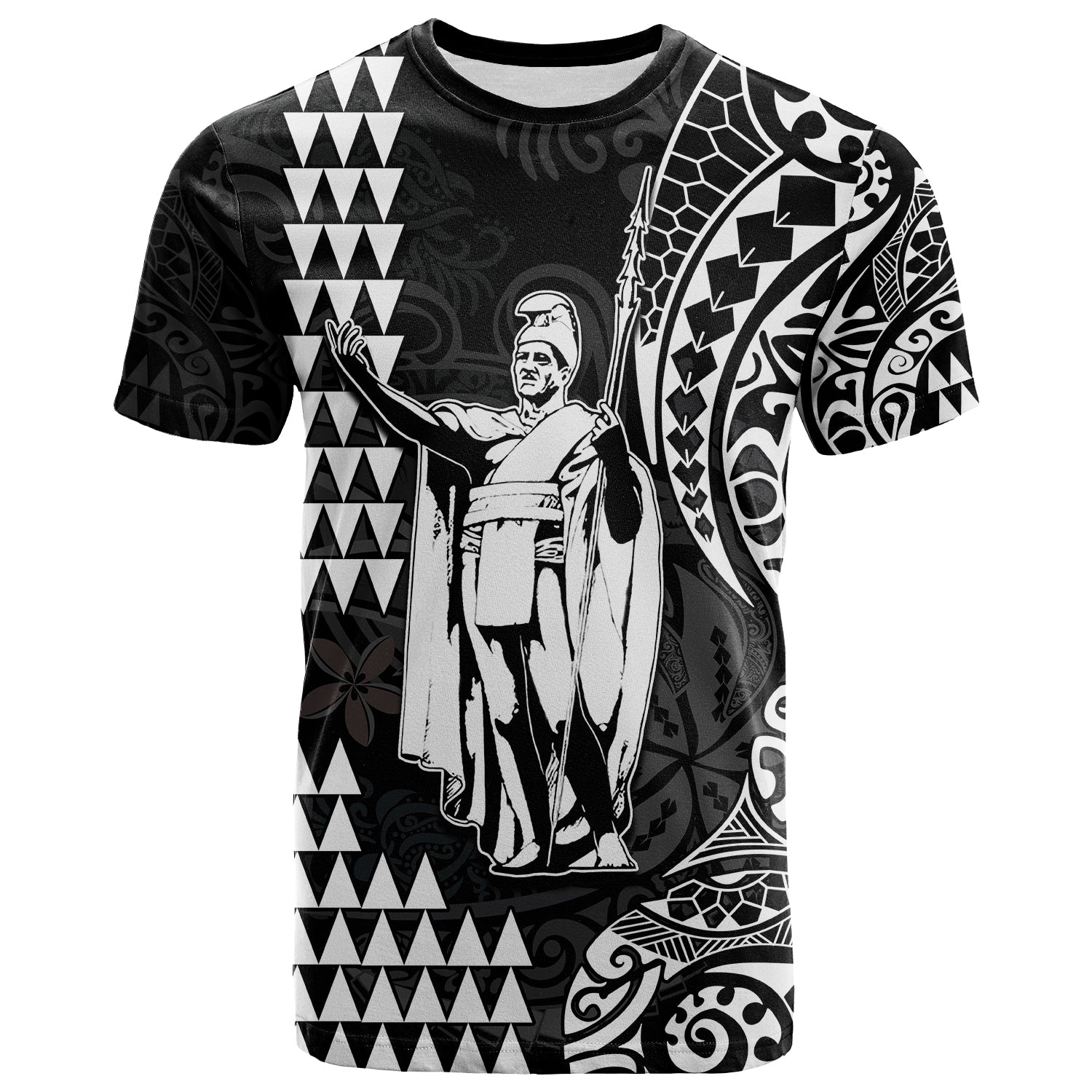 Hawaii Day Kakau T Shirt Proud To Be Hawaiian Black King Kamehameha And Kanaka Maoli