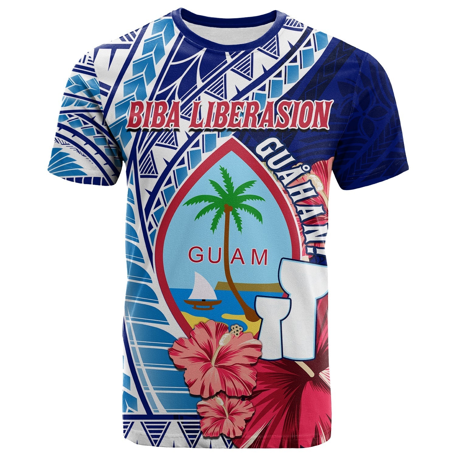 Guam Chamorro T Shirt Happy Liberation Day Latte Stone