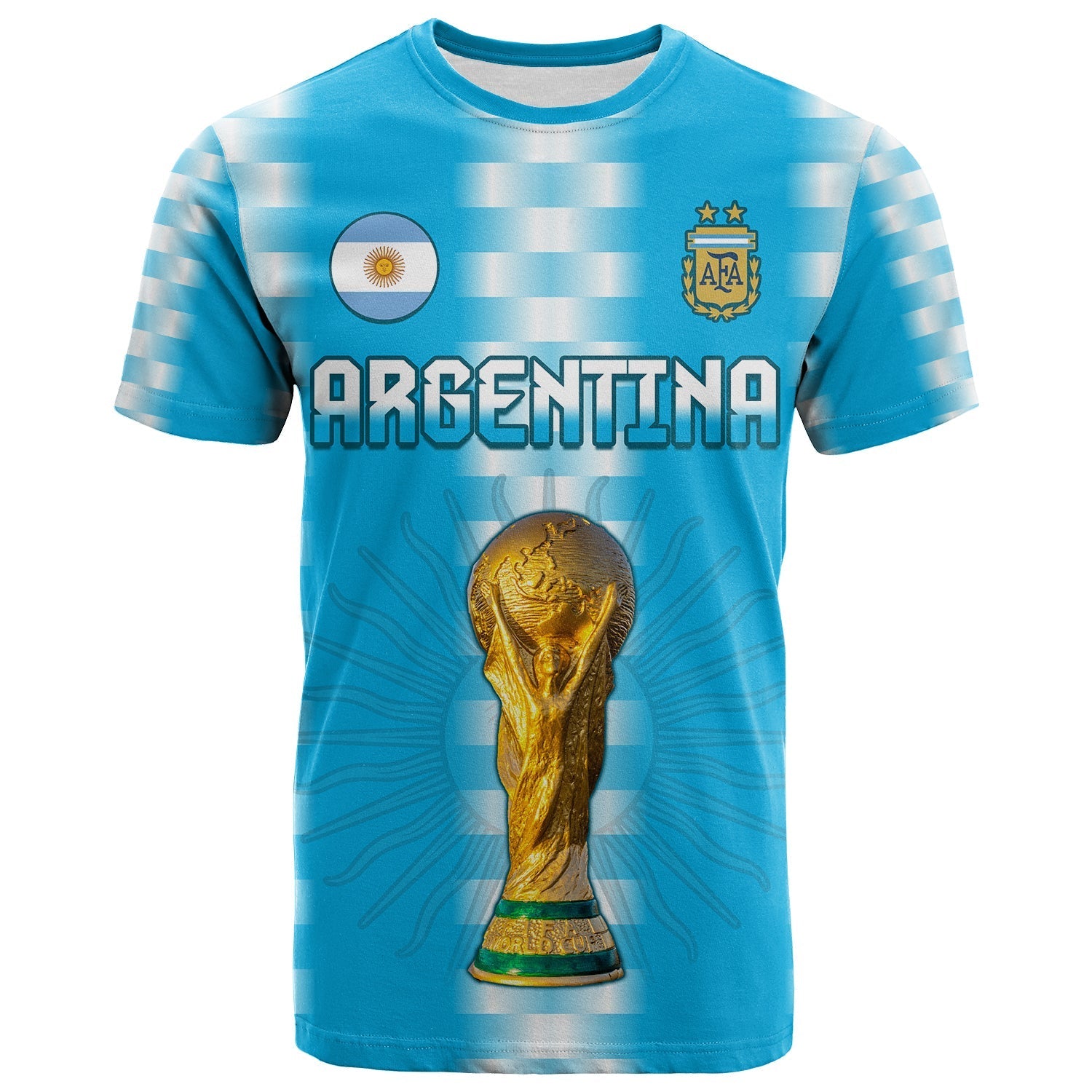 Argentina Football Champions T Shirt La Albiceleste GOAT