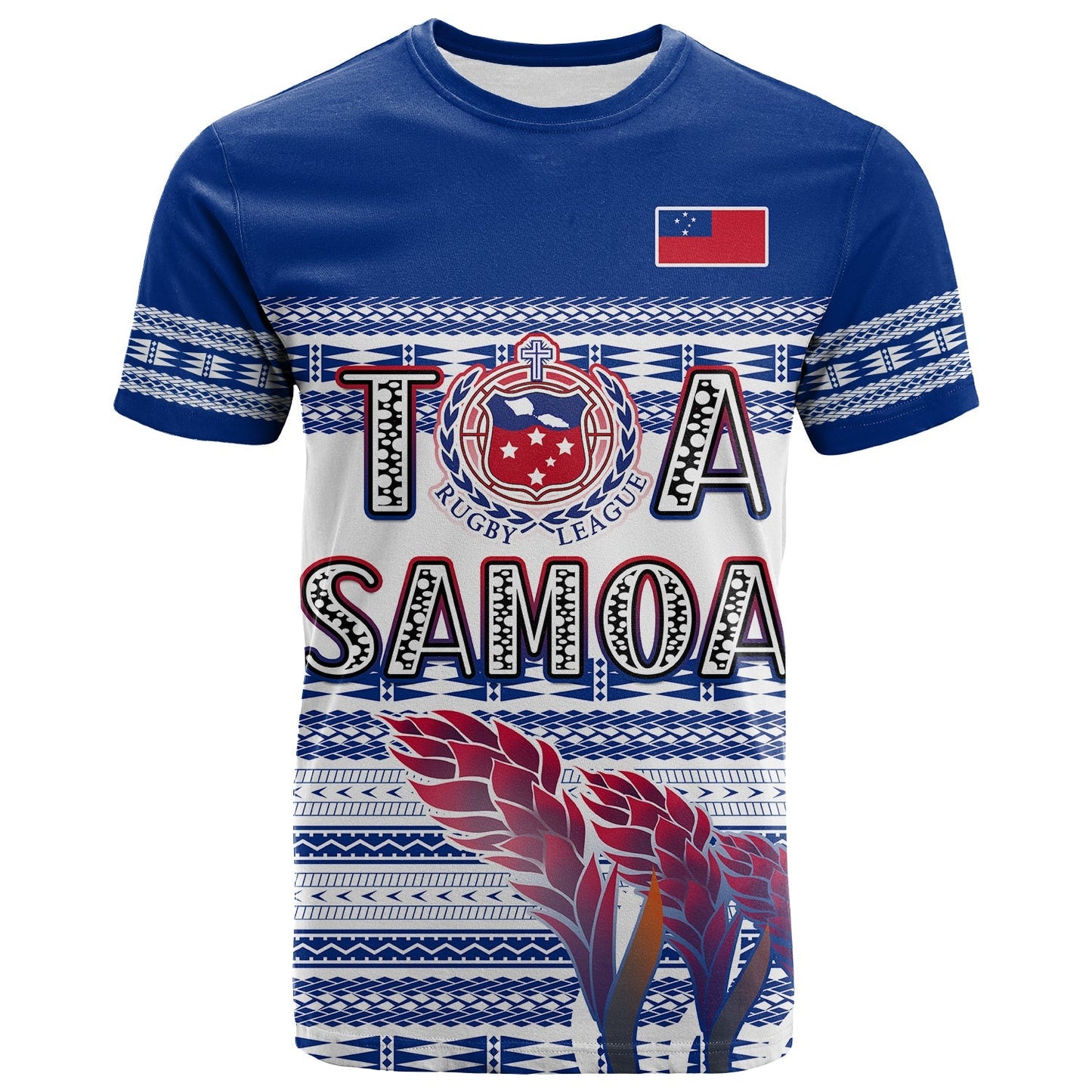 Toa Samoa Rugby T Shirt Uso Aso Uma Go Champions White