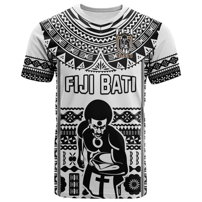 Custom Text And Number Fiji Rugby T Shirt Pacific The Bati Black Fijian Tapa