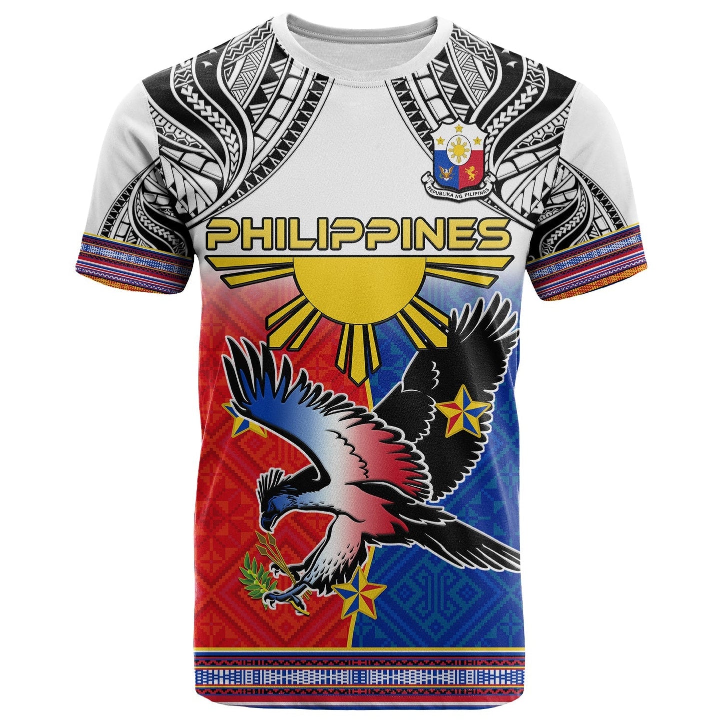 Philippines T Shirt Polynesian Filipino Pattern With Eagle