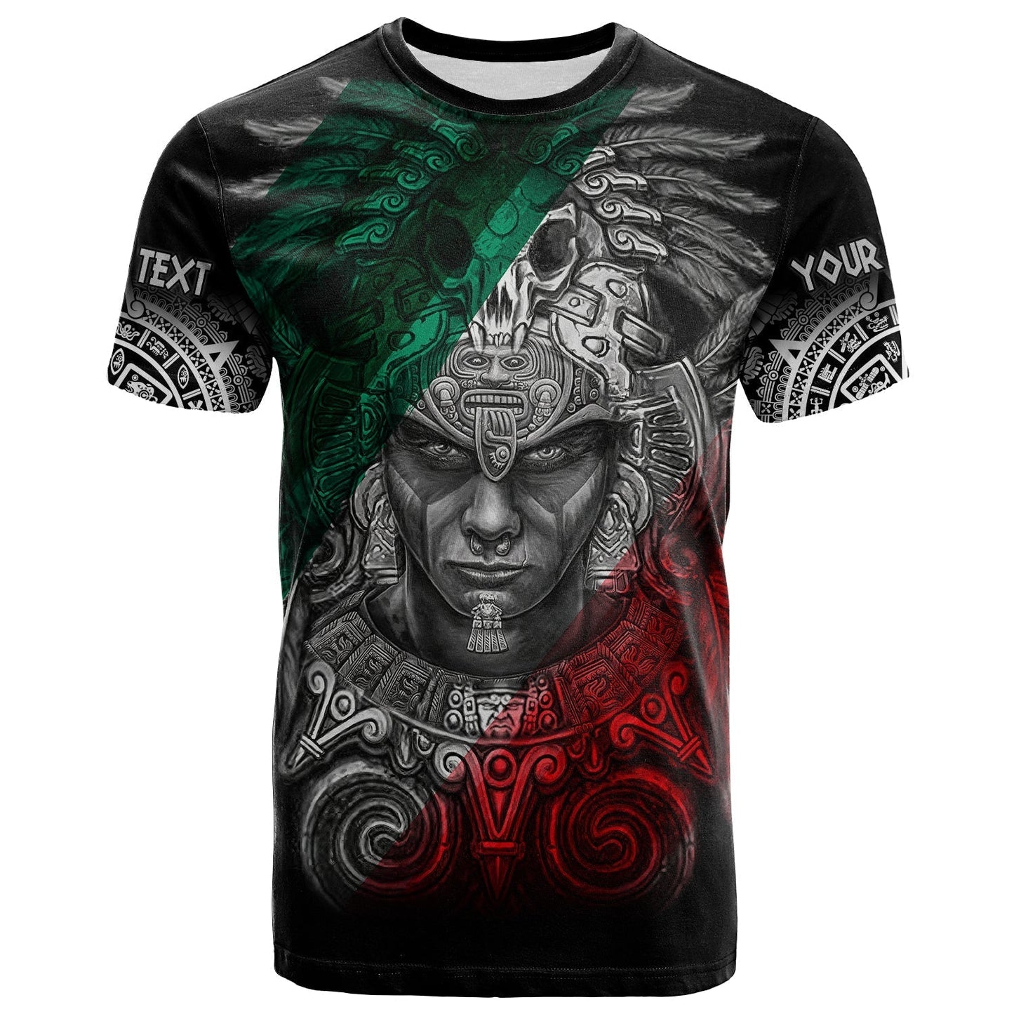 Custom Mexico T Shirt Warrior Eagle Aztec
