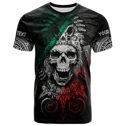 Custom Mexico T Shirt Skull Eagle Aztec