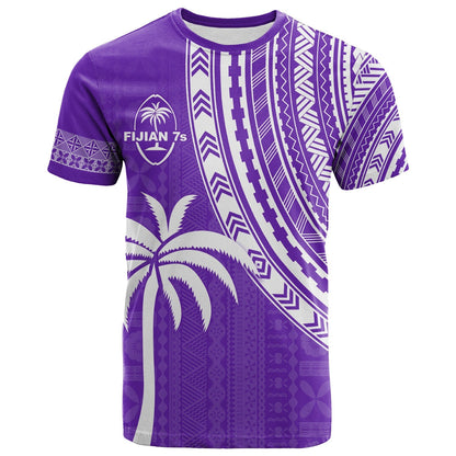 Fiji Rugby Sevens T Shirt Fijian 7s Tapa Polynesian Purple