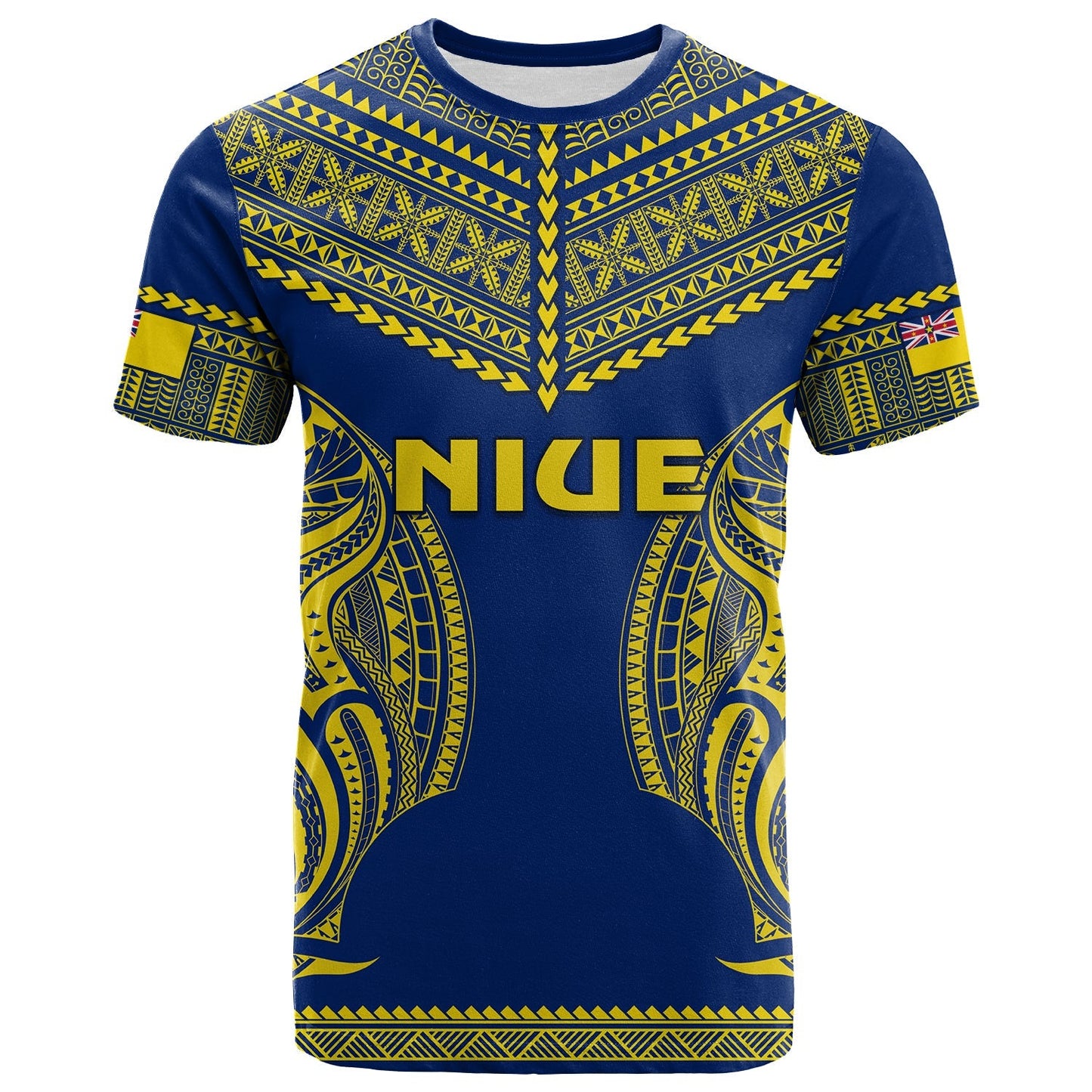Niue T Shirt Hiapo Mix Polynesian Happy Constitution Day