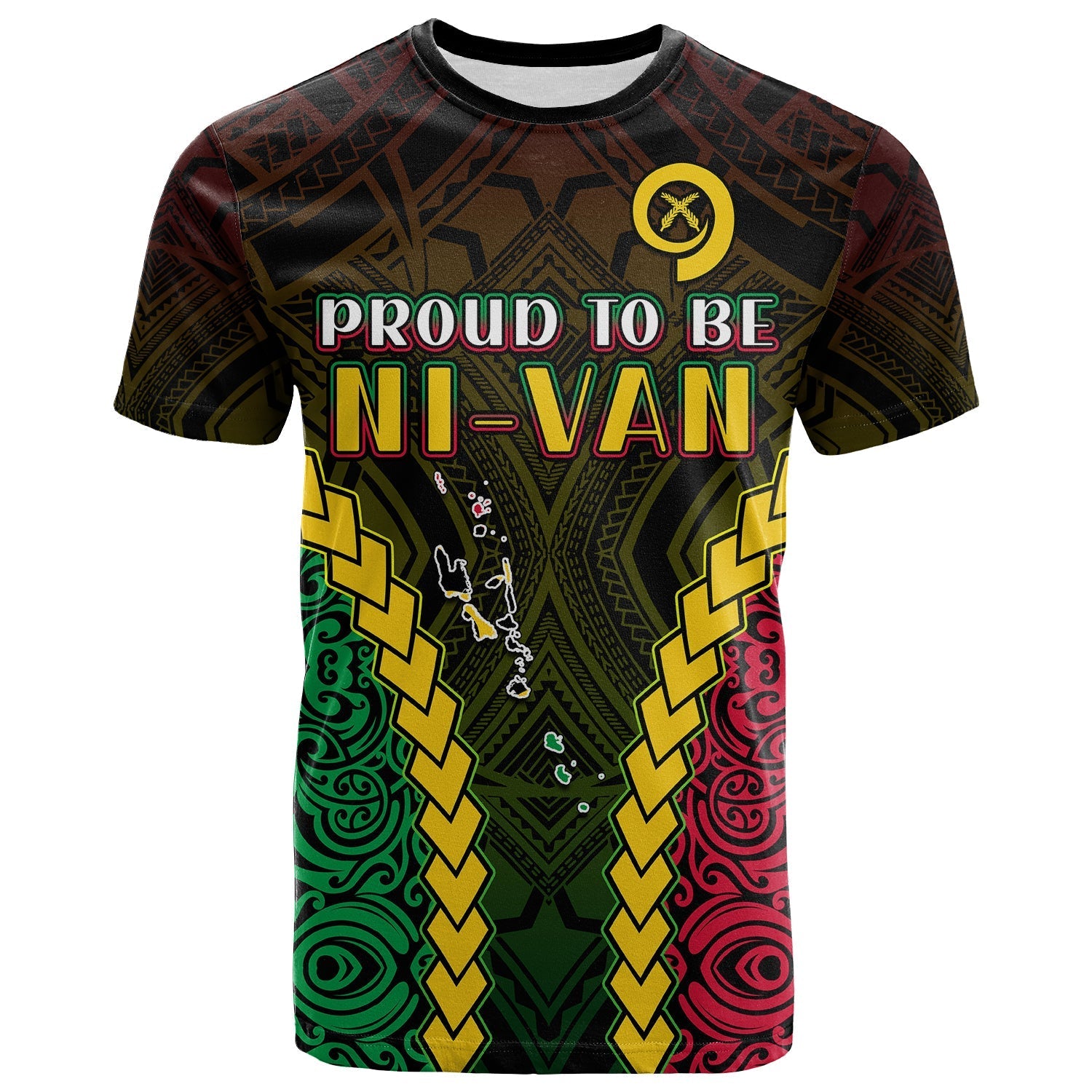 Vanuatu Indigenous T Shirt Proud To Be Ni Vanuatu Polynesian Pattern