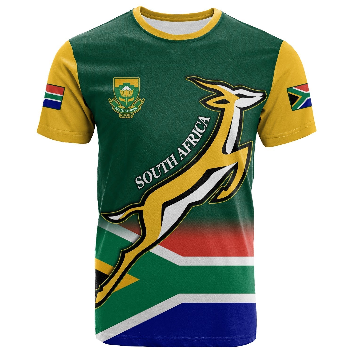 South Africa Rugby T Shirt Springboks Champion Bokke African Pattern Go Bokke