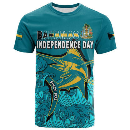 Custom Independence Day Bahamas T Shirt Blue Marlin Since 1973 Style