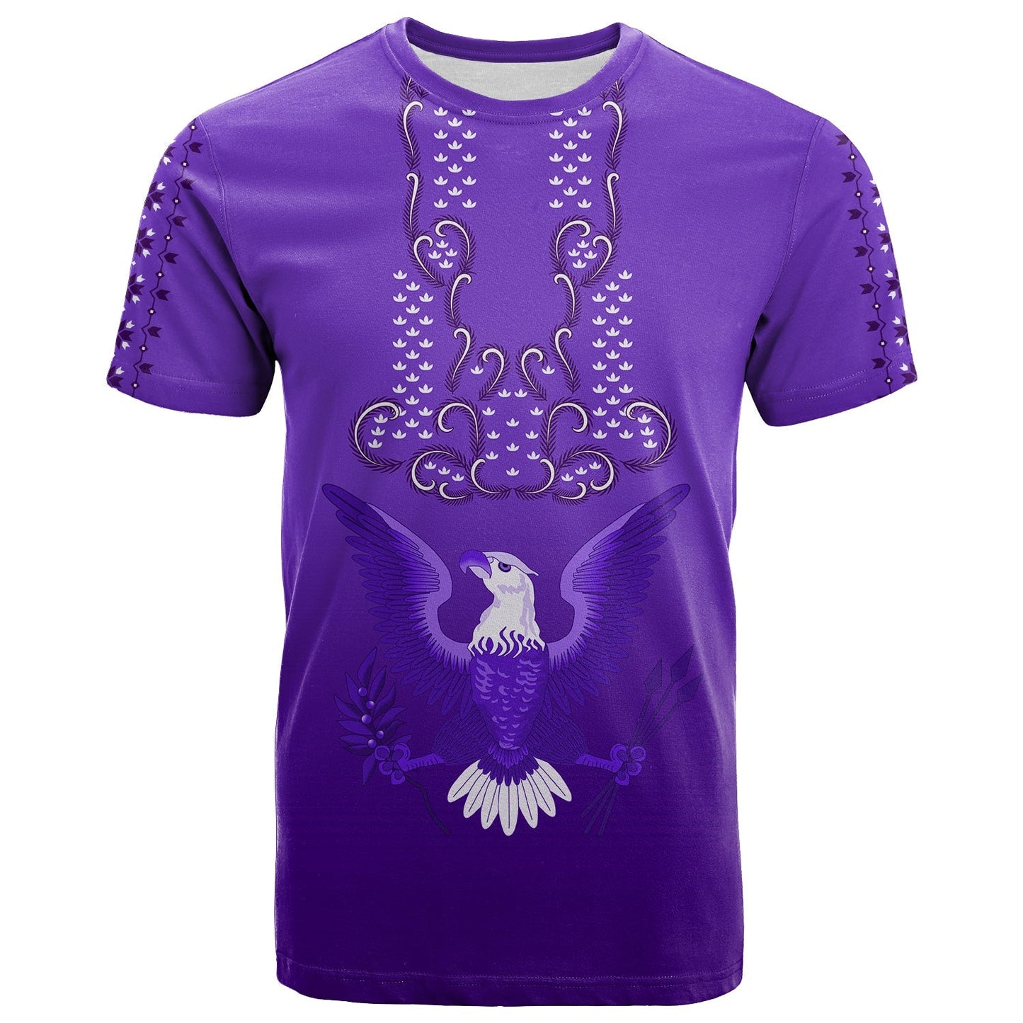 Custom Personalised Philippines T Shirt Sun Filipino Purple Barong