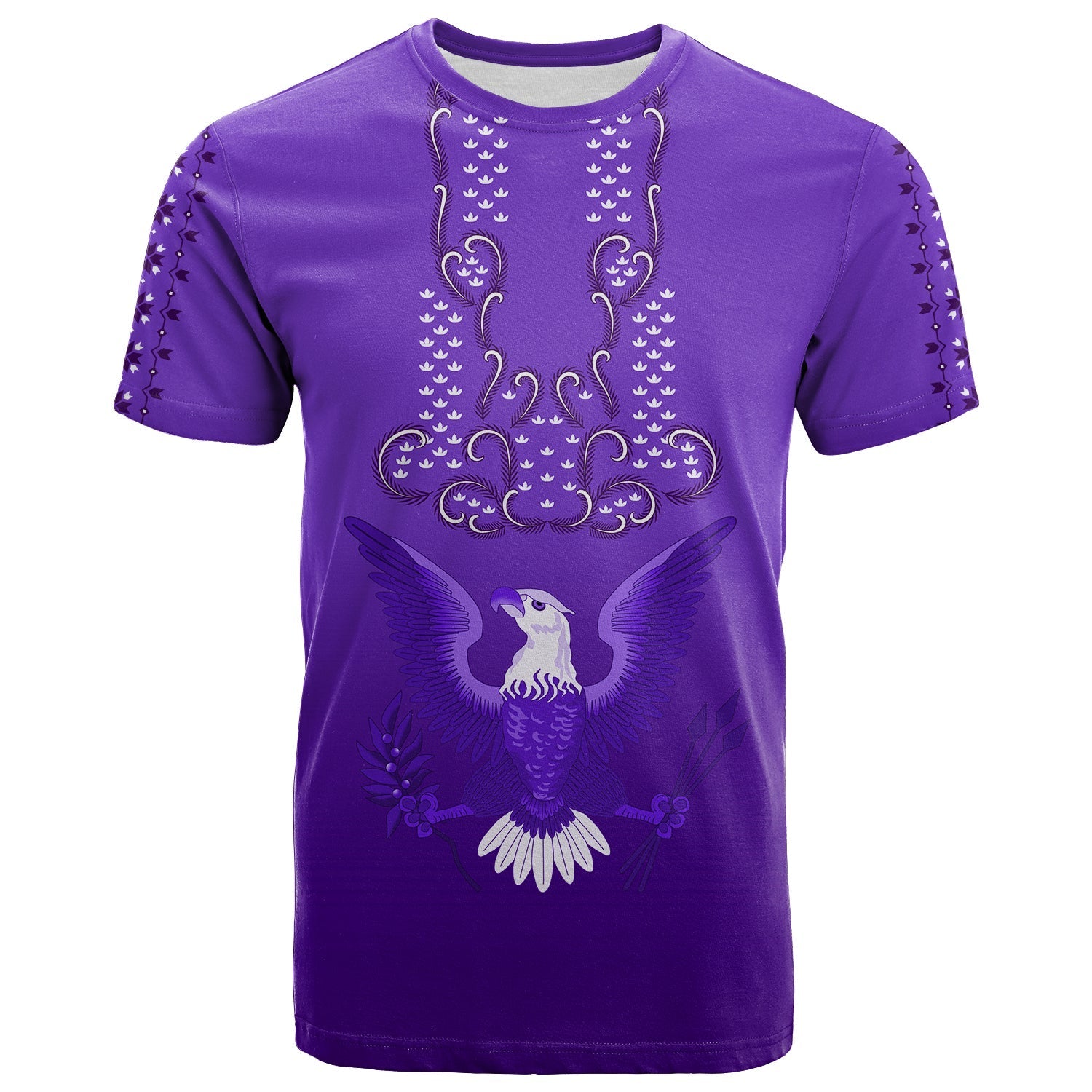Custom Personalised Philippines T Shirt Sun Filipino Purple Barong