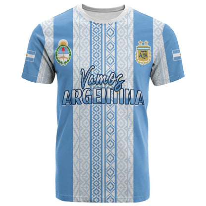 Custom Argentina Football T Shirt Champions World Cup Gaucho Vamos