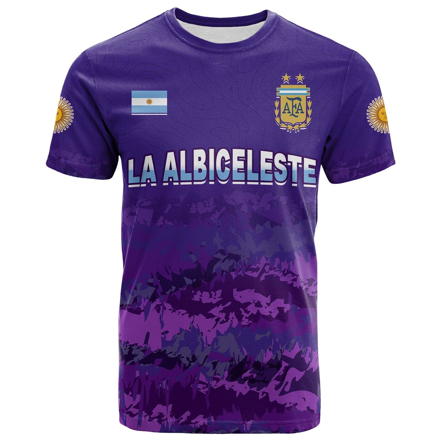 Argentina Football T Shirt Go Champions La Albiceleste
