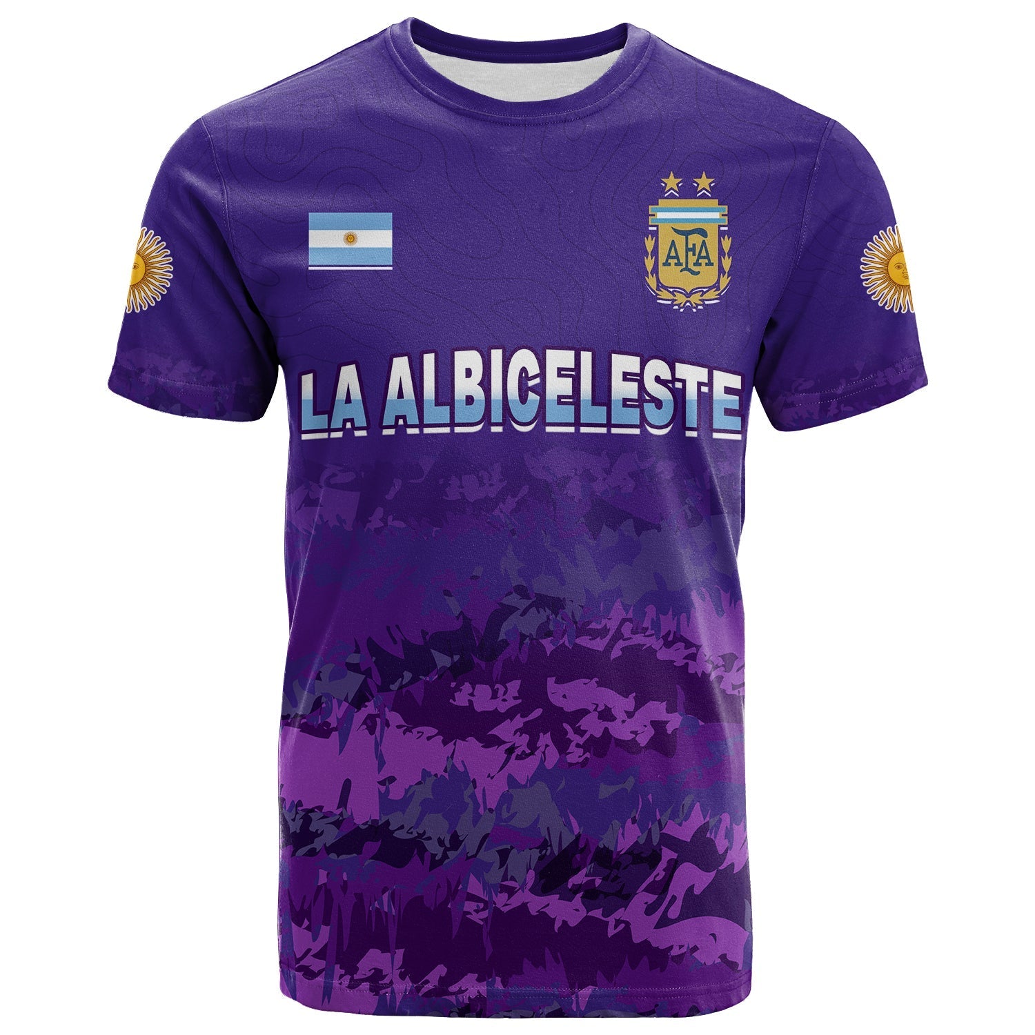 Argentina Football T Shirt Go Champions La Albiceleste