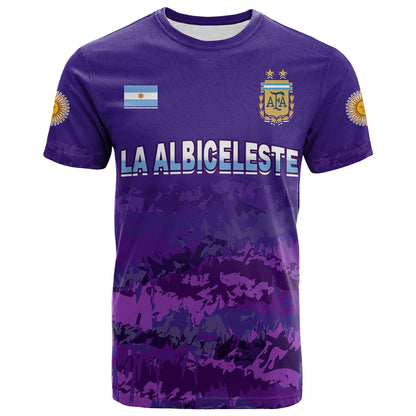 Argentina Football T Shirt Go Champions La Albiceleste
