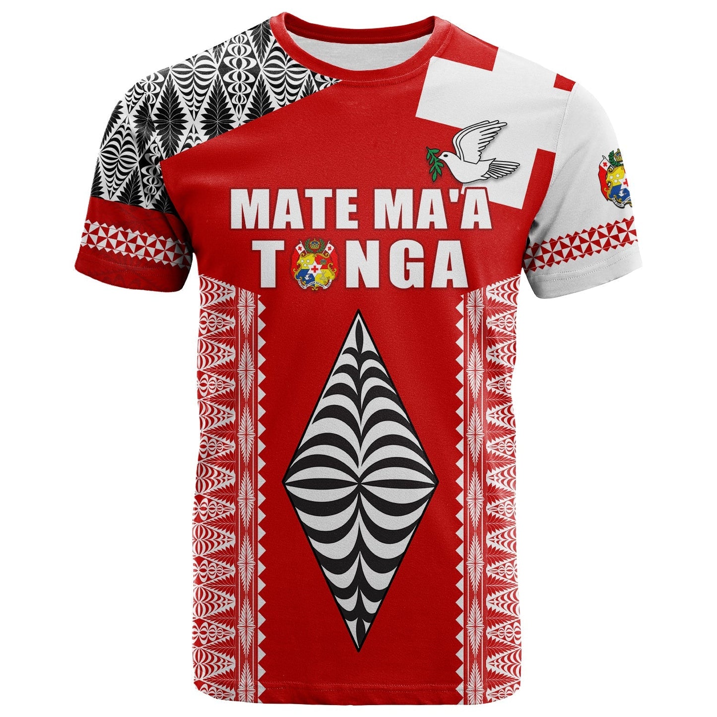 Tonga Rugby T Shirt Kupesi Ngatu Mate Maa Tonga Shirt