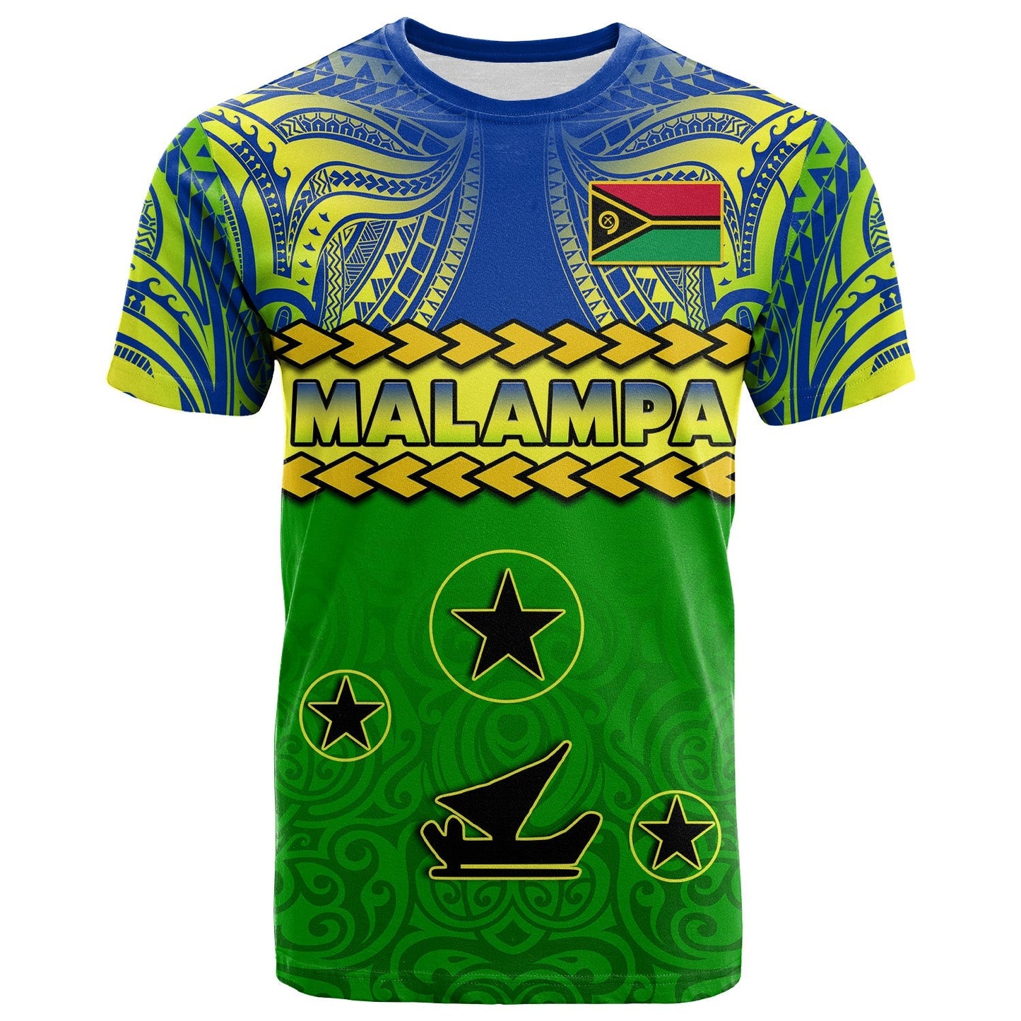 Malampa Province T Shirt Vanuatu Pig Tusk Polynesian Flag Style