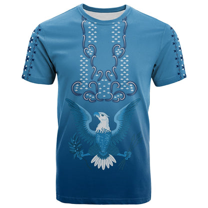 Custom Personalised Philippines T Shirt Sun Filipino Blue Barong