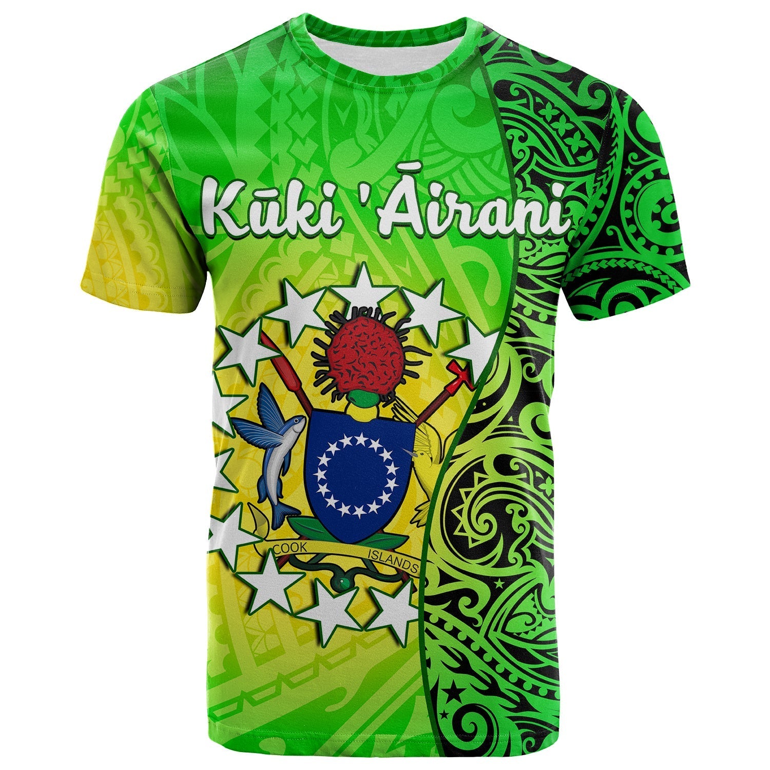 Cook Islands T Shirt Cook Islands Coat Of Arms Turtle Polynesian