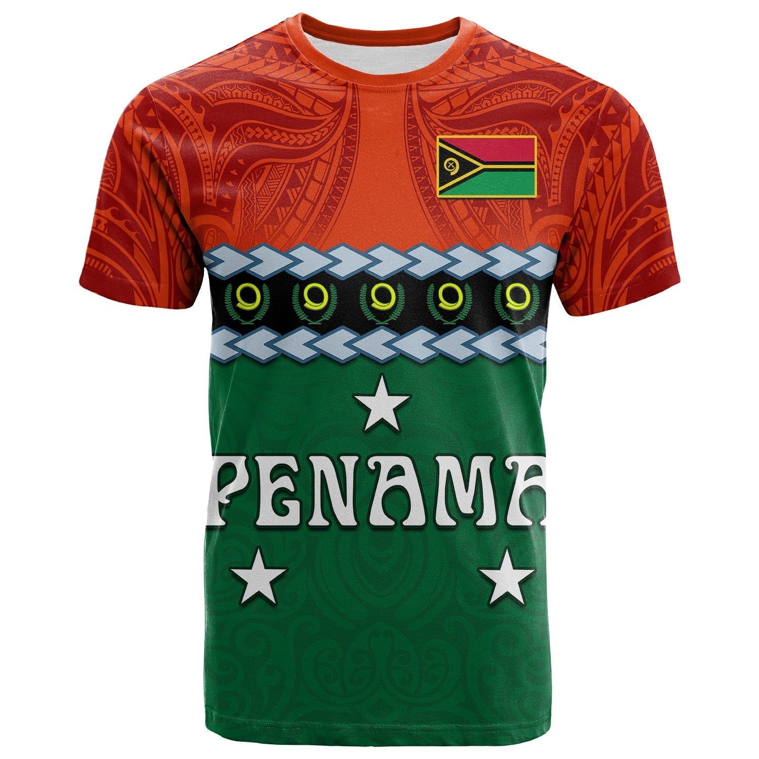 Penama Province T Shirt Vanuatu Pig Tusk Polynesian Flag Style