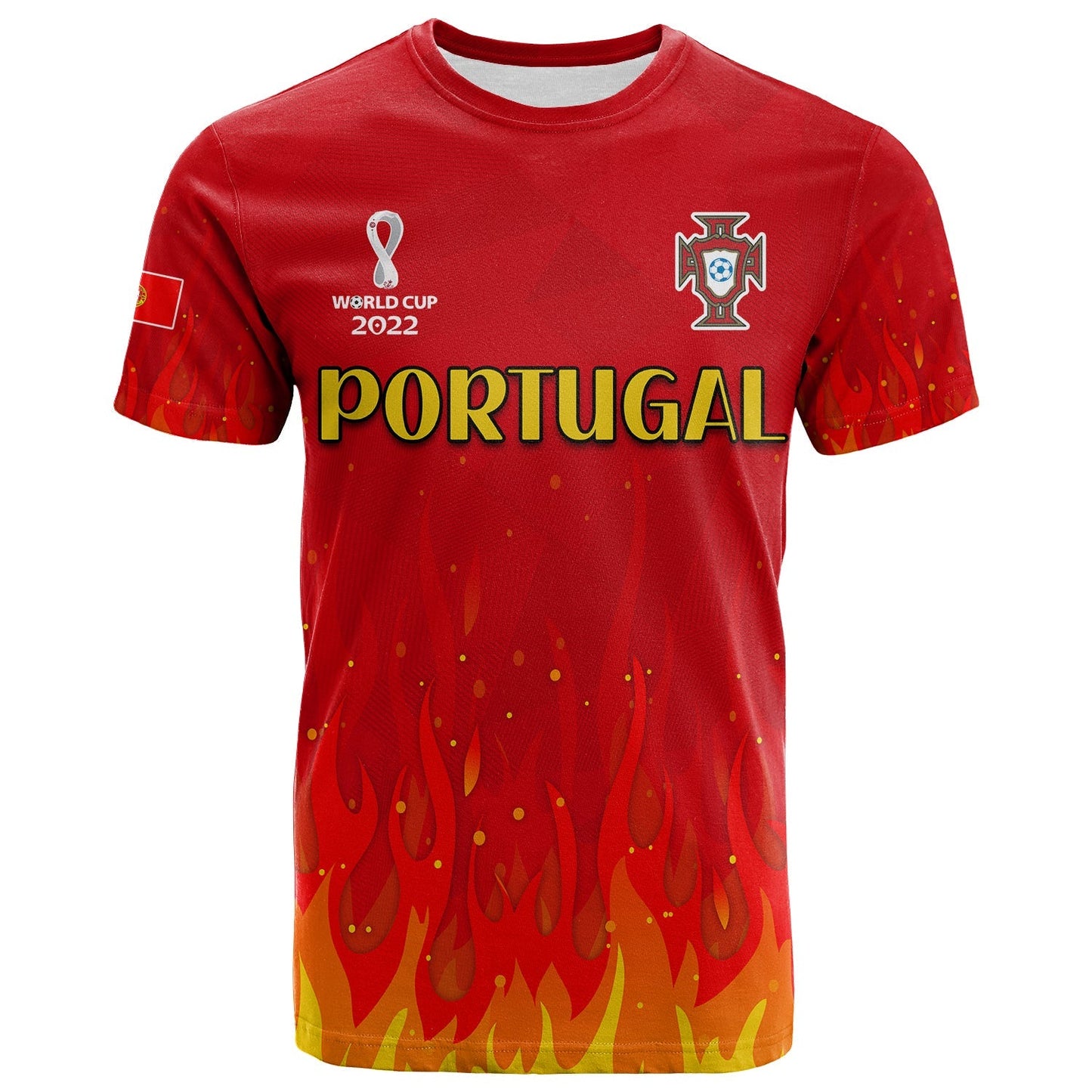 Portugal FootbT Shirt Champions Soccer World Cup My Heartbeat Fire
