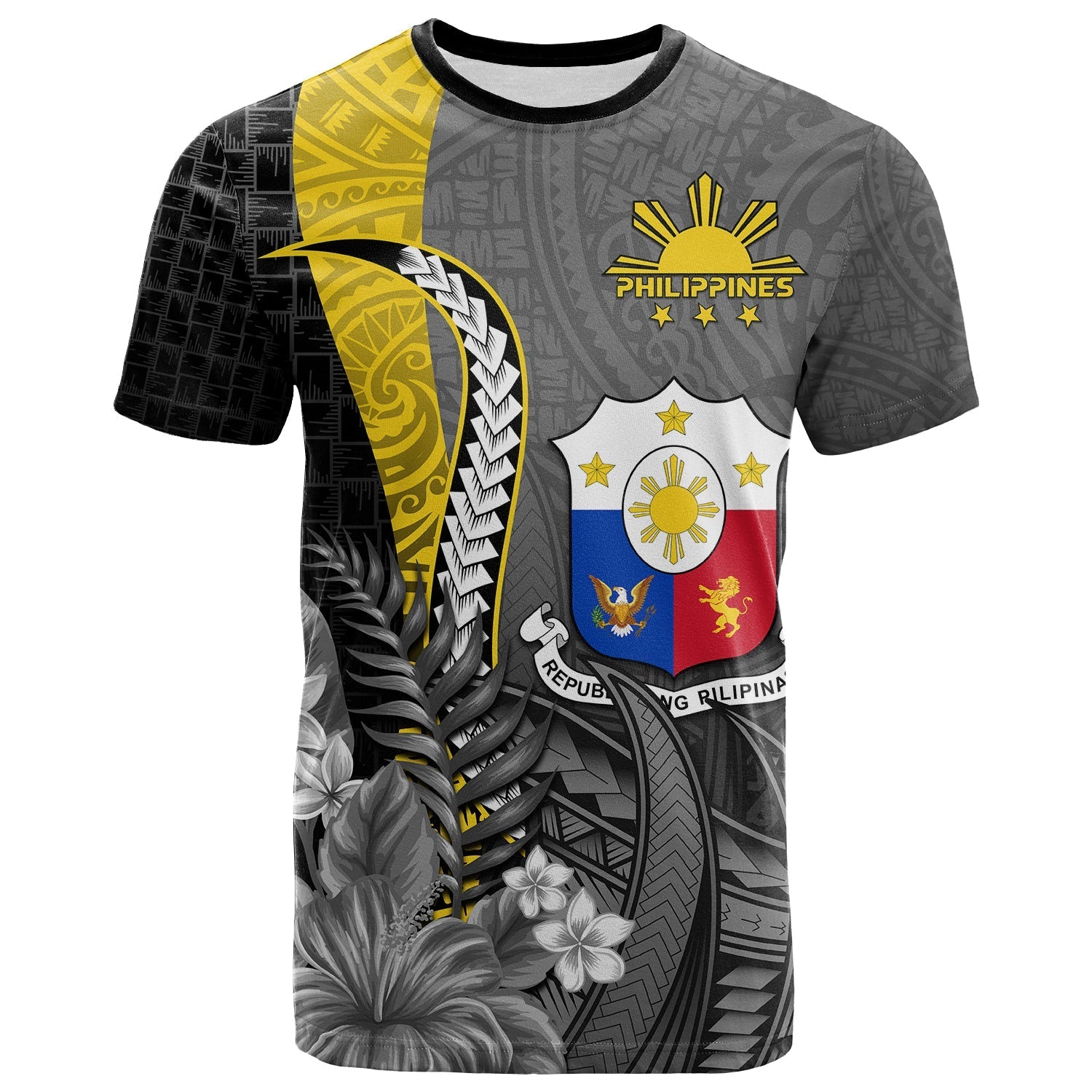 Philippines Sampaguita T Shirt Simple Polynesian Sun Filipino