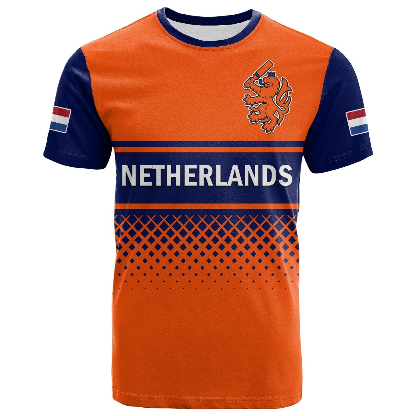 Netherlands Cricket T Shirt ODI Simple Orange Style