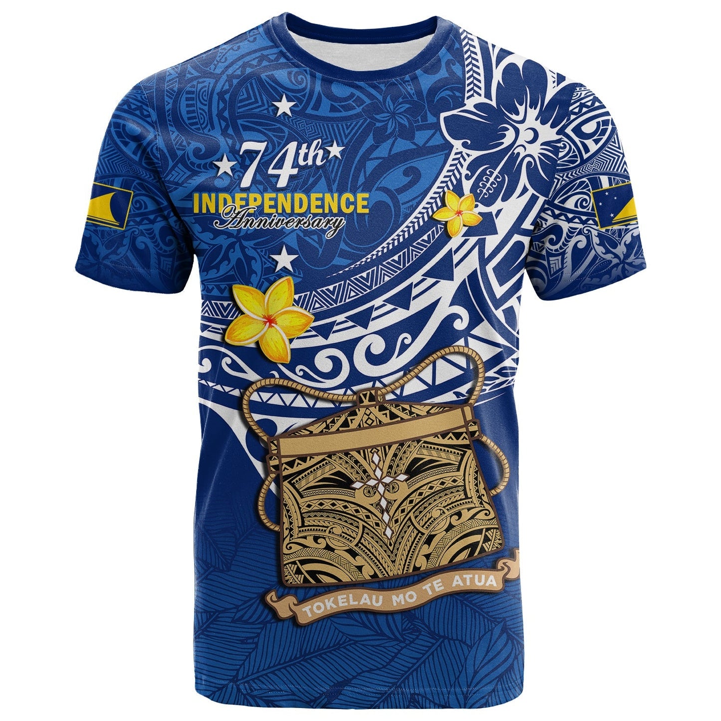 Tokelau T Shirt National Badge Polynesian Happy 74th Independence Anniversary