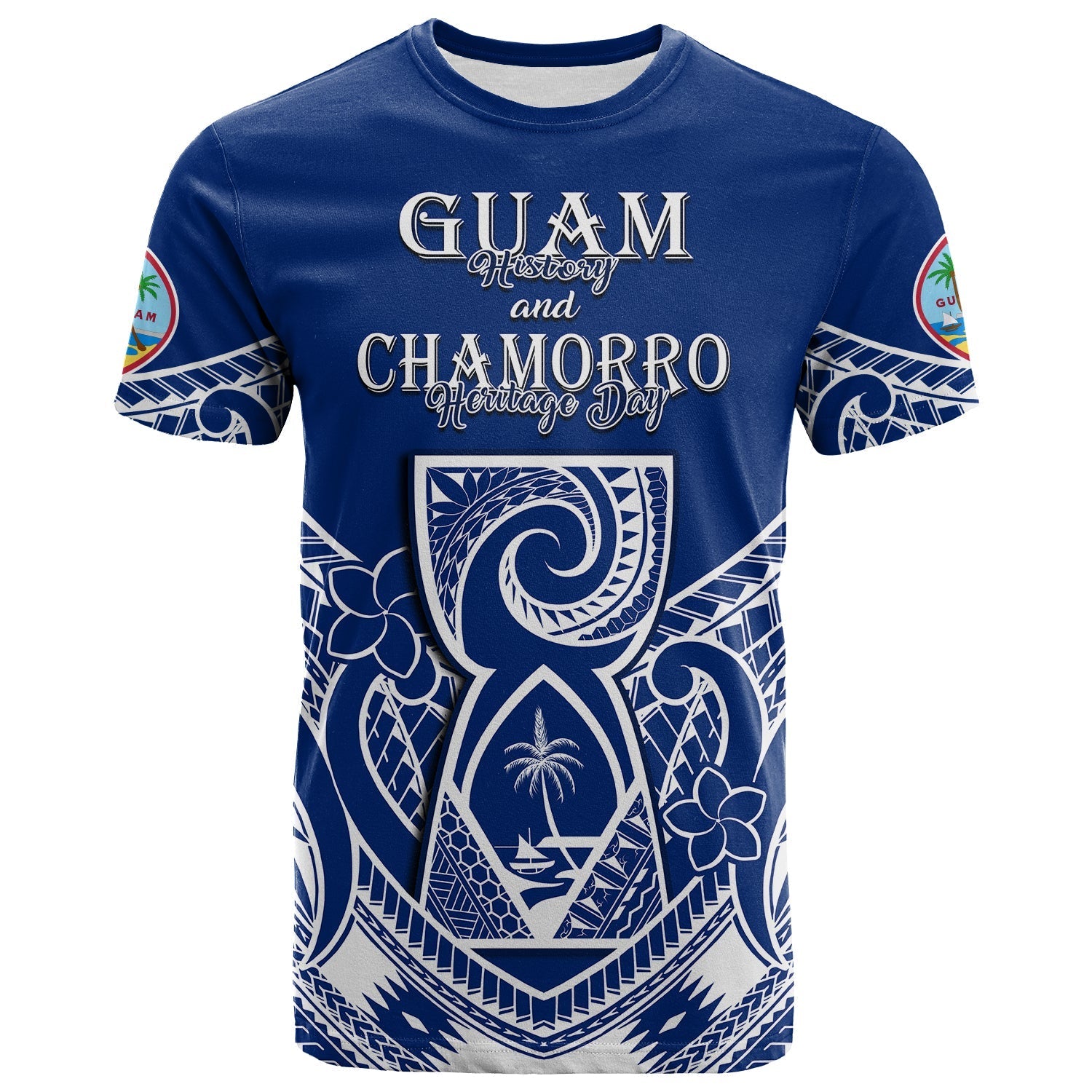 Guam History and Chamorro Heritage Day T Shirt Latte Stone Polynesian