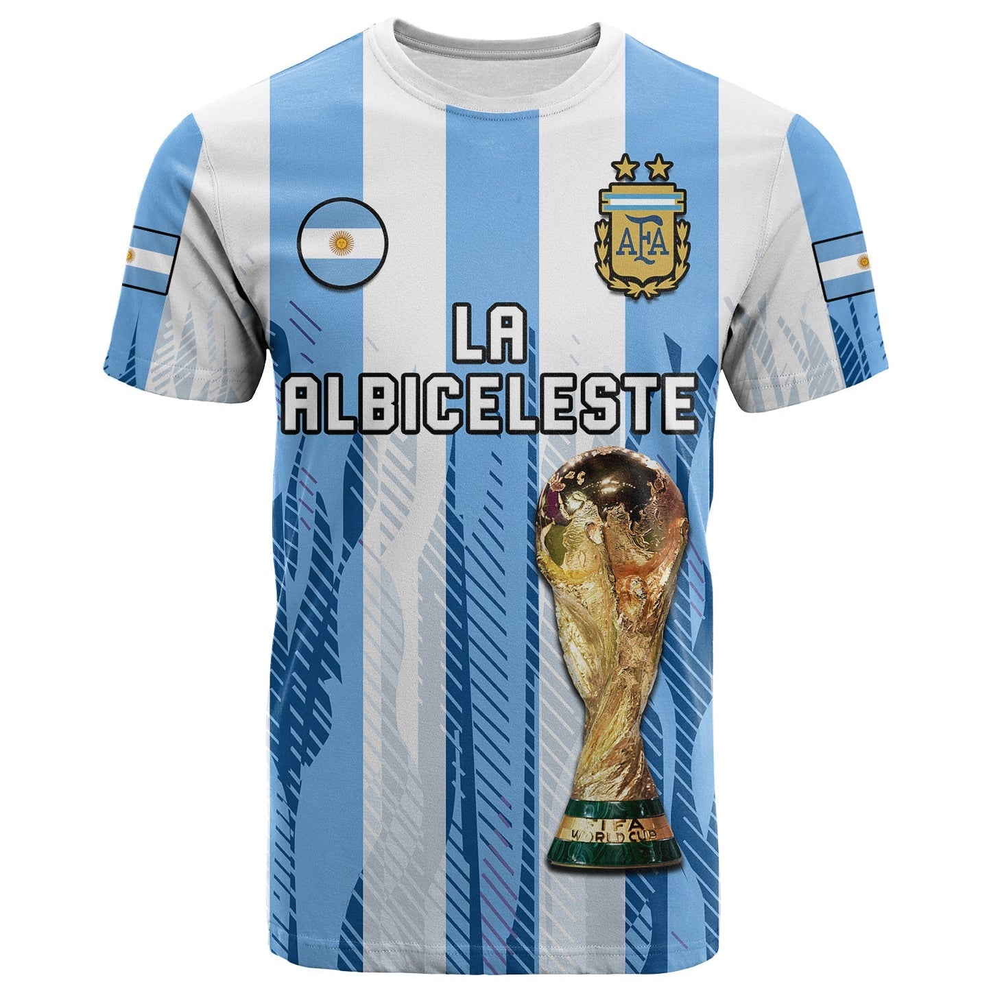 Argentina Football T Shirt La Albiceleste Campeon Proud White 2022