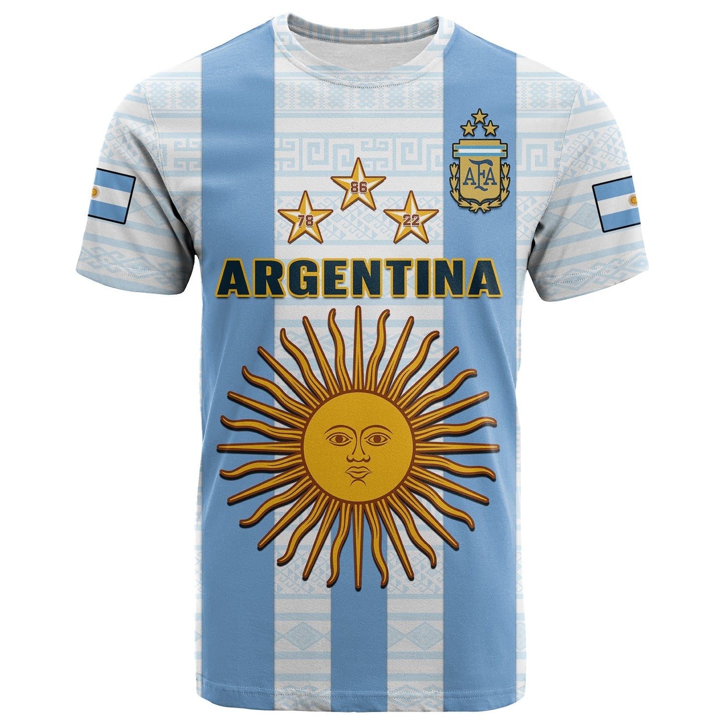 Argentina Football T Shirt World Cup La Albiceleste 3rd Champions Proud