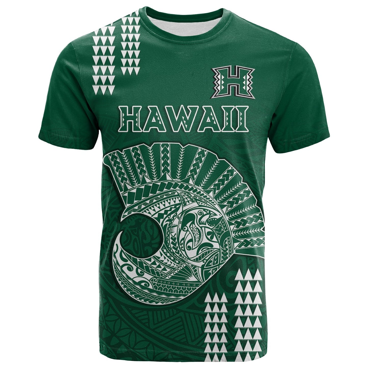 Hawaii Football T Shirt Kakau Rainbow Warriors Helmet