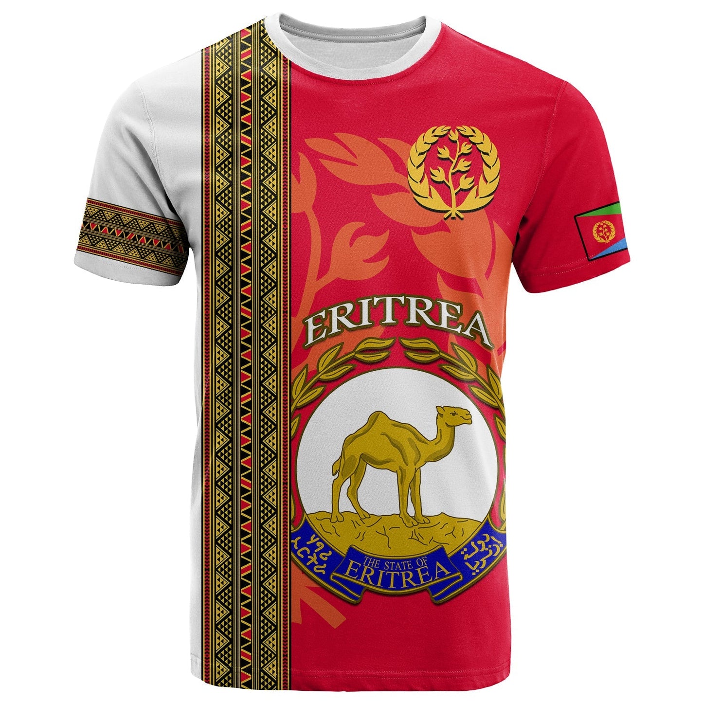 Eritrea T Shirt African Pattern Happy Independence Day Version White
