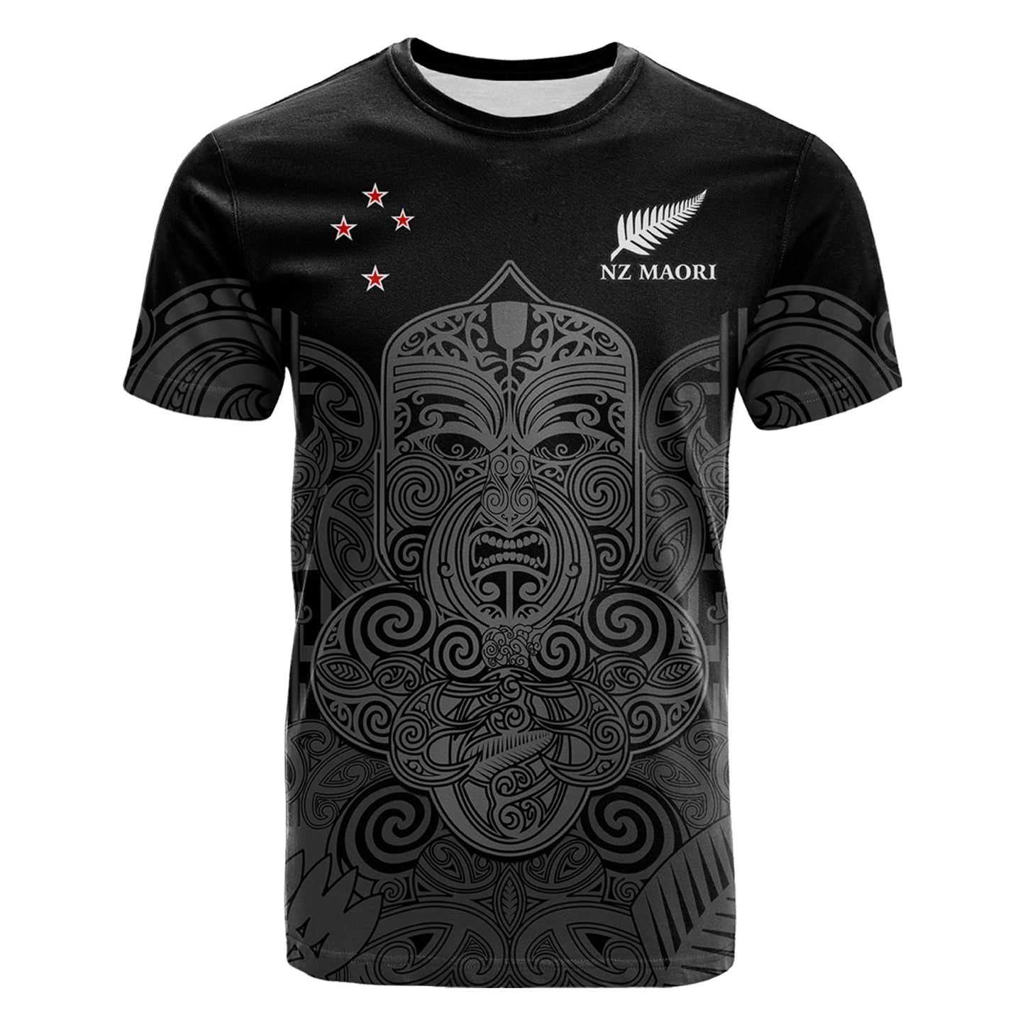 New Zealand Tiki Rugby T Shirt Nz Maori Koru Pattern Ver.01
