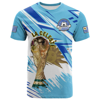 Uruguay FootbT Shirt La Celeste WC 2022 Sporty Style