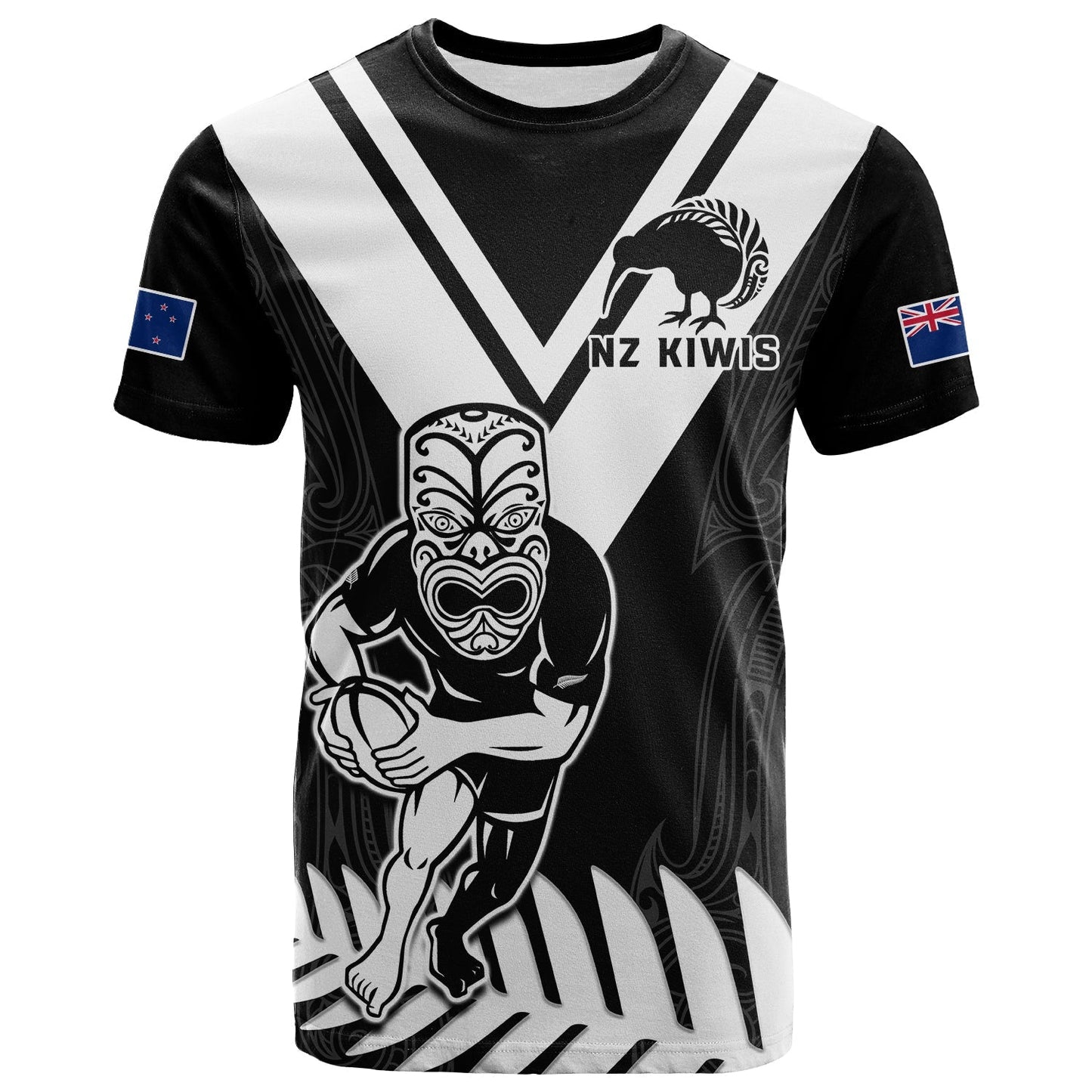 New Zealand Silver Fern Rugby T Shirt Nz Kiwi Pacific Maori Sporty