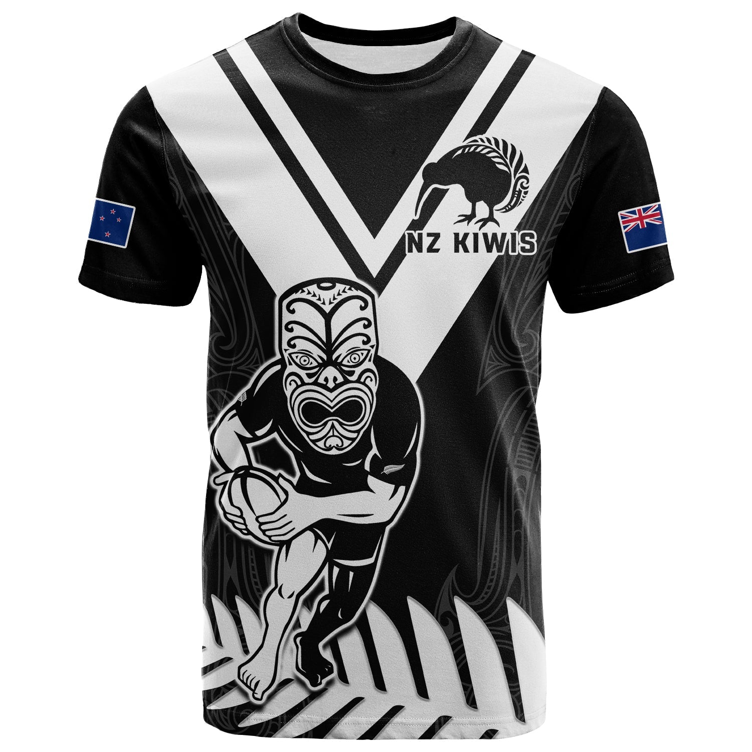 New Zealand Silver Fern Rugby T Shirt Nz Kiwi Pacific Maori Sporty