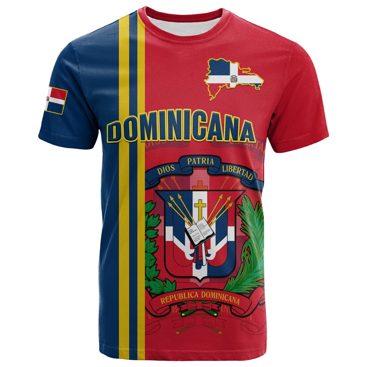 Custom Dominican Republic T Shirt Happy 179 Years Of Independence