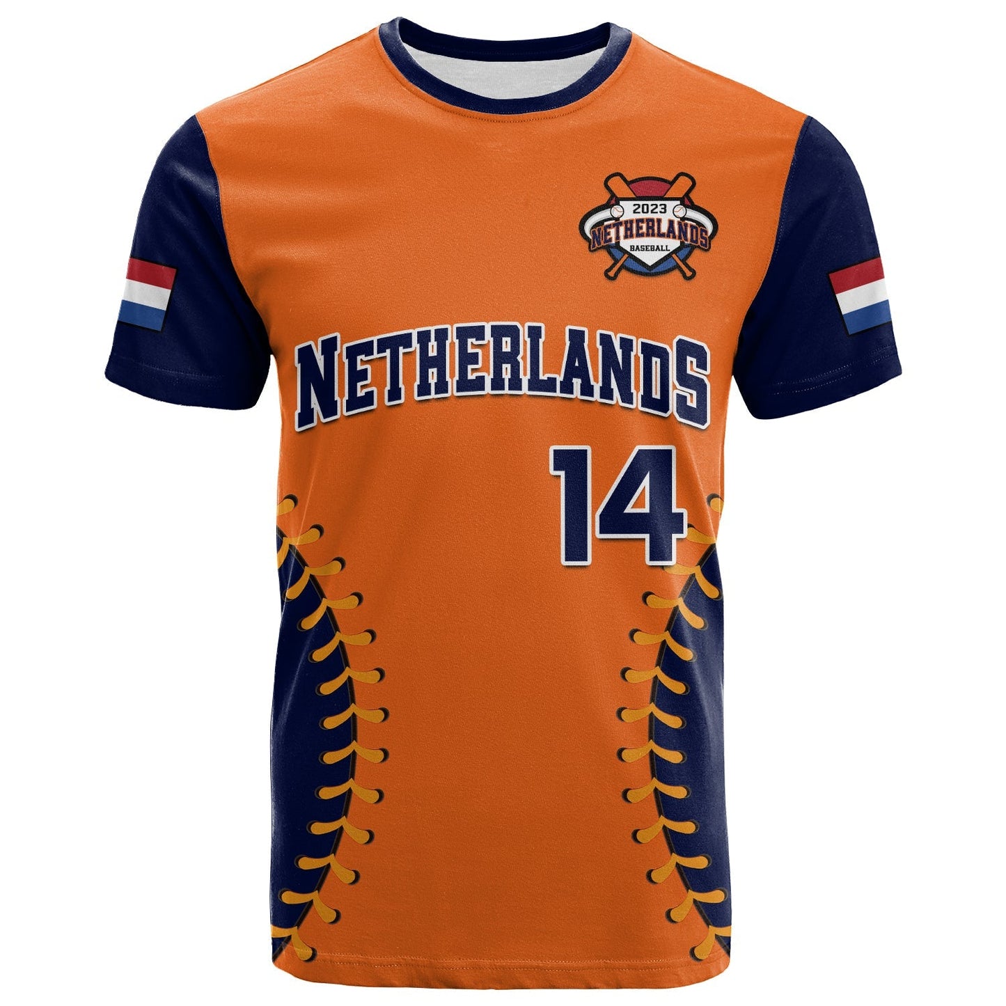 Custom Netherlands Baseball 2023 T Shirt Sporty Style