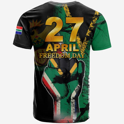 South Africa Freedom Day T Shirt Flag Grunge Style