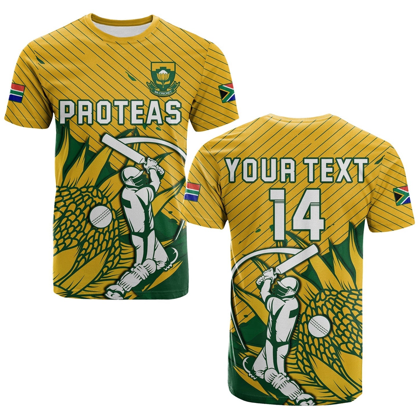 Custom South Africa Cricket T Shirt Go Proteas Unique Style