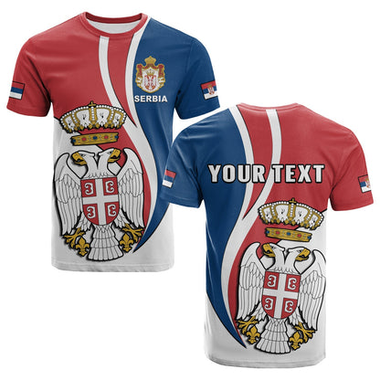 Custom Serbia T Shirt Happy Serbian Statehood Day With Coat Of Arms