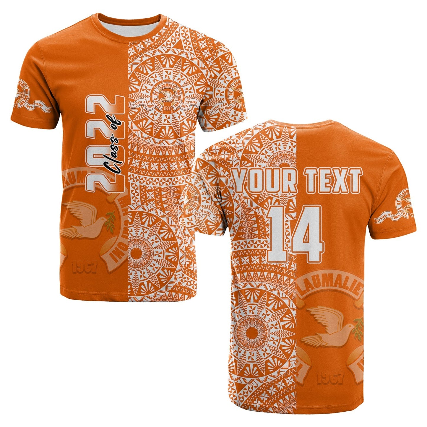 Custom Text And Number Tailulu Tonga College T Shirt Class Of Year Tongan Ngatu Pattern