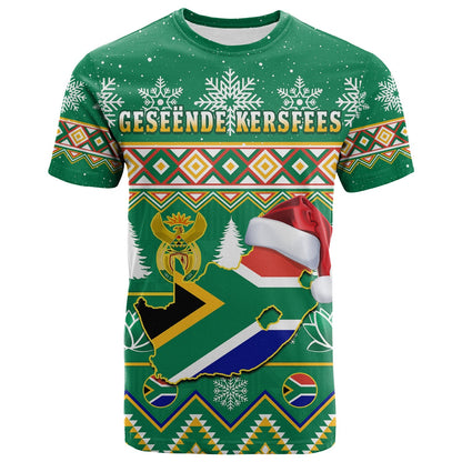 South Africa Christmas T Shirt King Protea Geseende Kersfees