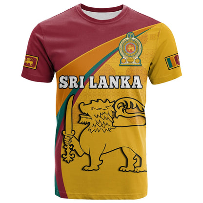 Custom Sri Lanka T Shirt Sri Lankan Pattern Happy 75 Years Of Independence