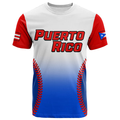 Custom Puerto Rico 2023 T Shirt Baseball Sporty Version