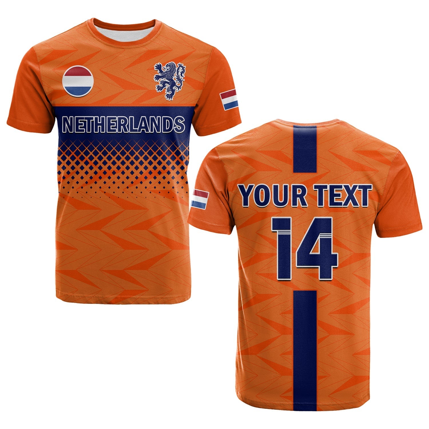 Custom Netherlands Football T Shirt Holland World Cup 2022