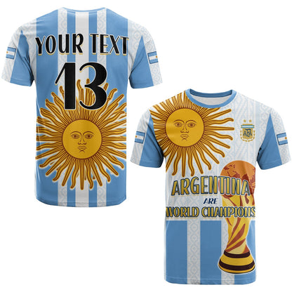 Custom Argentina Football T Shirt World Champions 2022 Dream Come True