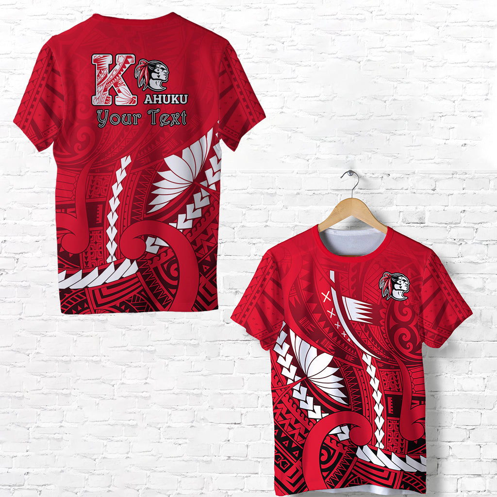 (Custom Personalised) Kahuku Shool T Shirt Enthusiasm Red Raiders