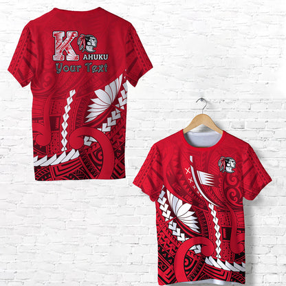 (Custom Personalised) Kahuku Shool T Shirt Enthusiasm Red Raiders